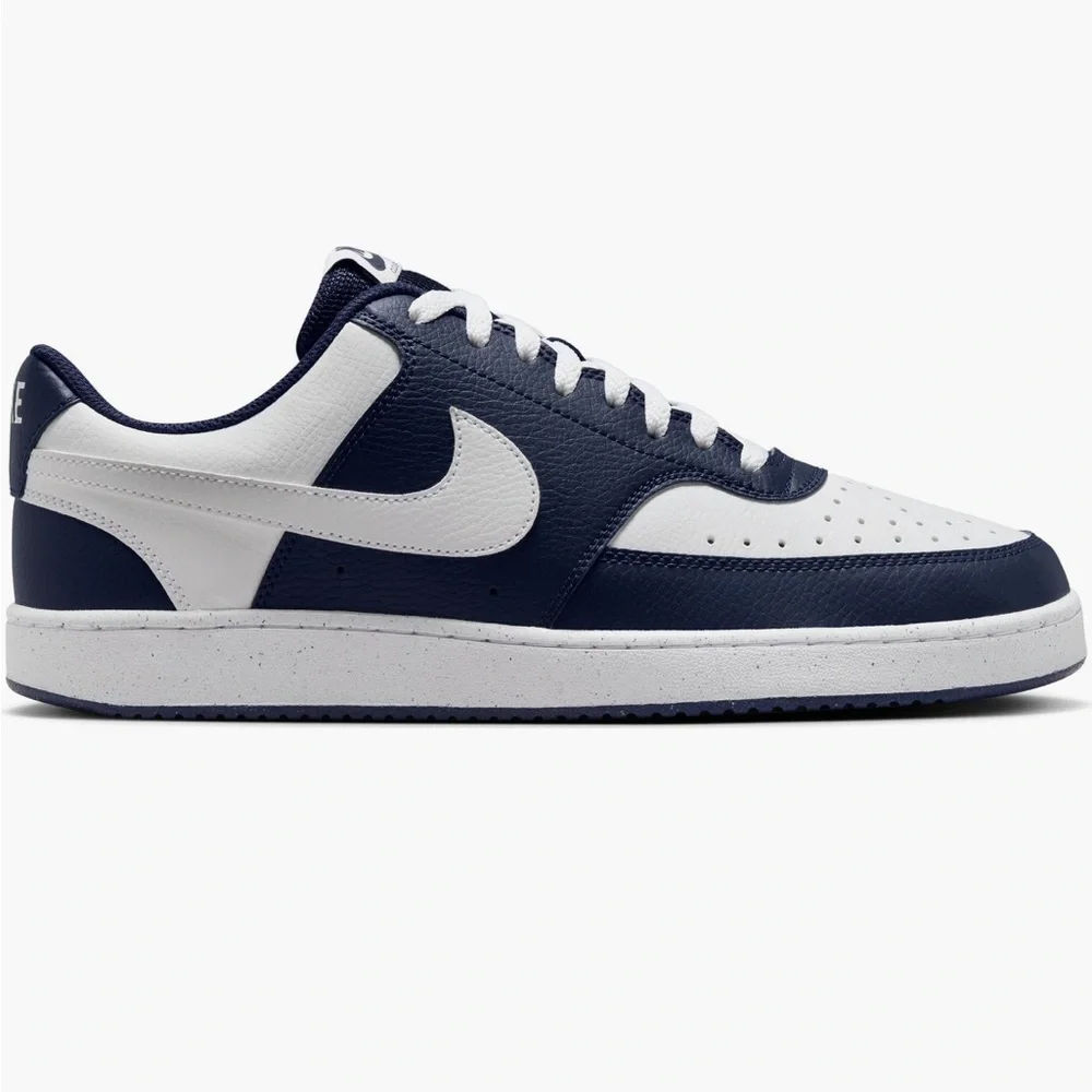 Nike Court Vision Low Men Sneakers, Midnight Navy Blue White, Size 14M - Picture 3 of 8